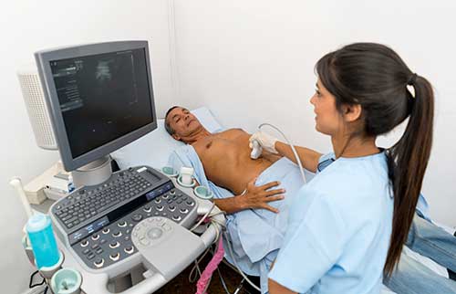 Abdominal sonogram procedure